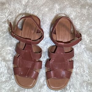 Women’s Brown Leather Strappy Sandals